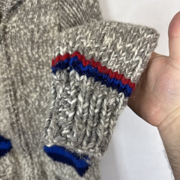 Vintage Mary Maxim Men Curling Sweater Cowichan Men M/L - Picture 2 of 6